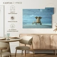 thumbnail image 5 of Elephant Stock Elephant Daydream Wall Art - Horizontal Canvas Wall Art - Kids Room Wall Decor - Kids And Nursery Canvas - Blue And Brown Decor - 30" x 20", 5 of 8