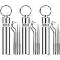 thumbnail image 1 of Ensemble de 12 Pcs de Cure-Dents en Acier Inoxydable Réutilisables, Support pour Pique-Nique en Plein Air Camping Voyage (3), 1 of 7