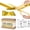 Gold / Gold, variant on Crutello Ribbon Cutting Ceremony Kit - Grand Opening Ribbons and Scissors - 20"Giant Gold Scissors and 30 Foot Large Gold Ribbon 4"Wide - Ceremonial Kit