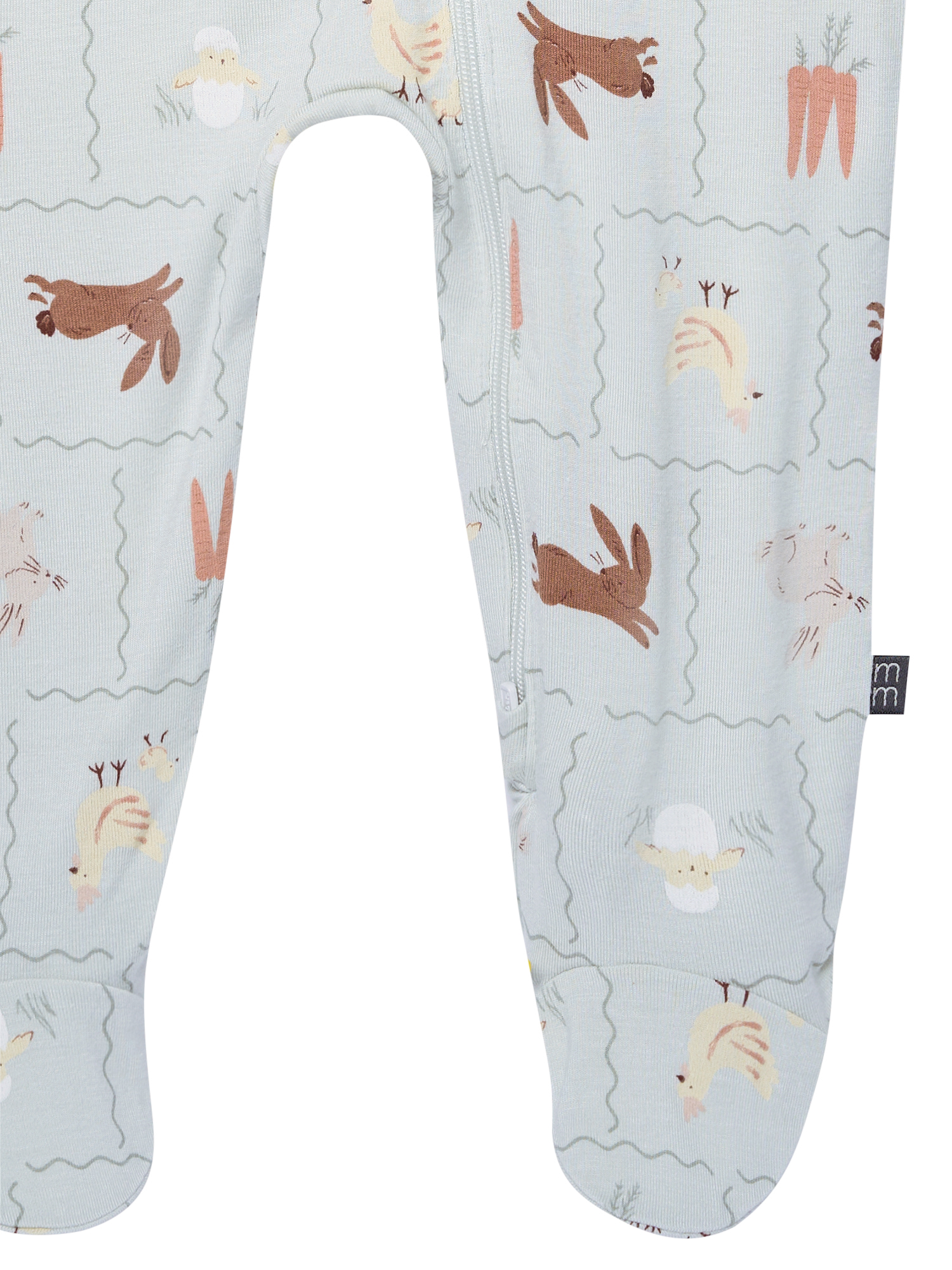 Modern Moments by Gerber Baby Neutral Viscose Easter Two-Way Zip Sleep 'N Play Footed Pajamas, Sizes Newborn - 6/9 Months