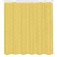 thumbnail image 3 of Ambesonne Dogs Shower Curtain, Minimalist Poodles Geometric, 69"Wx70"L, Mustard Yellow White, 3 of 3