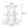 thumbnail image 6 of Sunjoy Tech Round Cake Stand Transparent Multi-layer Simple Installation Acrylic Cupcake Dessert Stand Statue Display Shelf, 6 of 8