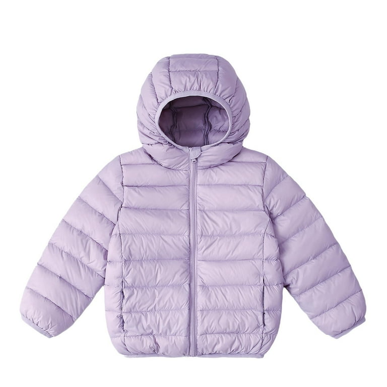 Trupants Little Girls 5T Purple Lightweight Puffer Jacket Hooded