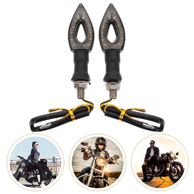 WASHWEPE 2Ud Luces LED De Señal Para Motocicleta Con Estilo Moderno Y Fácil Montaje