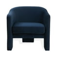thumbnail image 2 of SAFAVIEH Couture Londyn Modern Velvet Solid Accent Chair, Navy, 2 of 8
