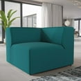 thumbnail image 3 of Modway Mingle Fauteuil d'Angle de Sofa en Tissu de Polyester de Style Moderne, Bleu Sarcelle, 3 of 6
