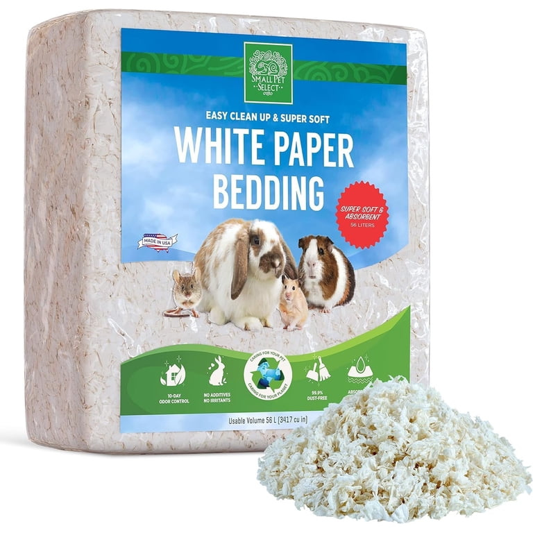 Small Pet Select Unbleached White Paper Bedding, 56L photo 1