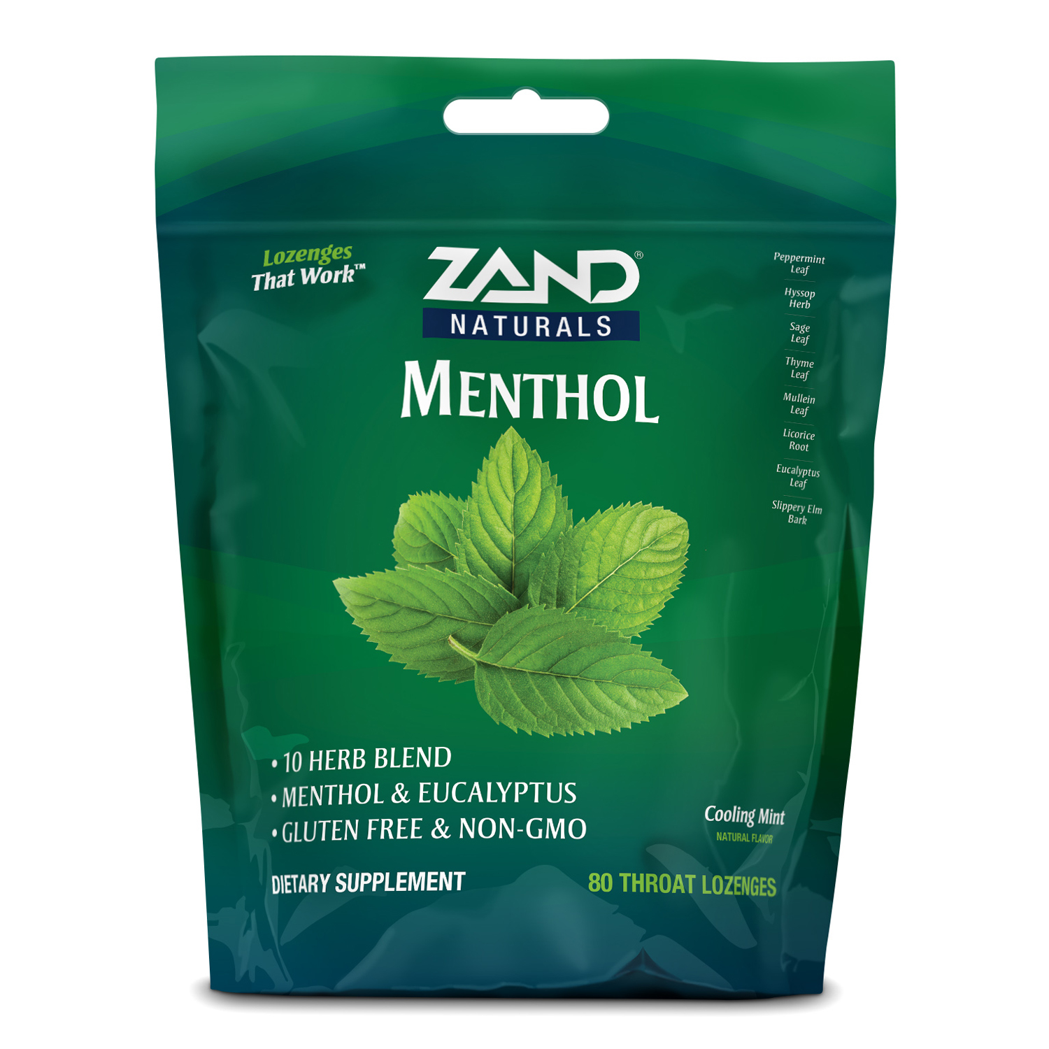 Zand Immunity Menthol HerbaLozenge Cough Drops Peppermint, Eucalyptus