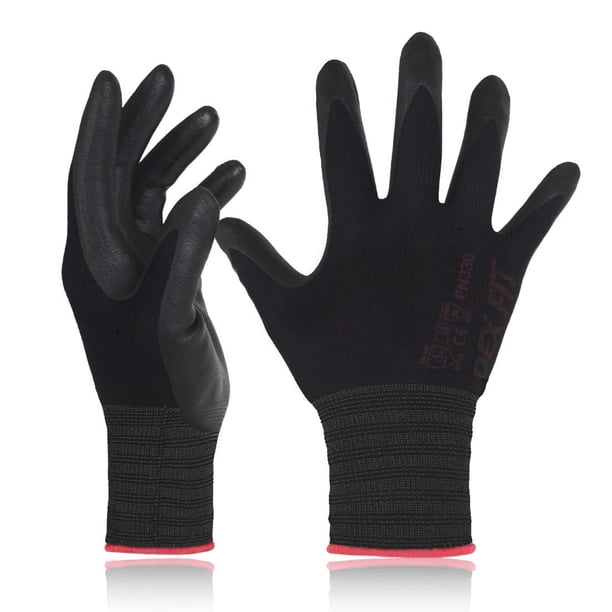 Guantes de trabajo DEX FIT Nitrile FN330, 3 pares, negros, XXL (11)