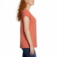thumbnail image 2 of Jessica Simpson Ladies' Size XL, V-Neck Knit Short Sleeve Top, Burnt Sienna, 2 of 3