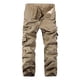 thumbnail image 2 of Pantalones largos para hombre, lavados con agua, para exteriores, informales, con bolsillo, cremallera sólida, rectos, de trabajo, 2 of 6