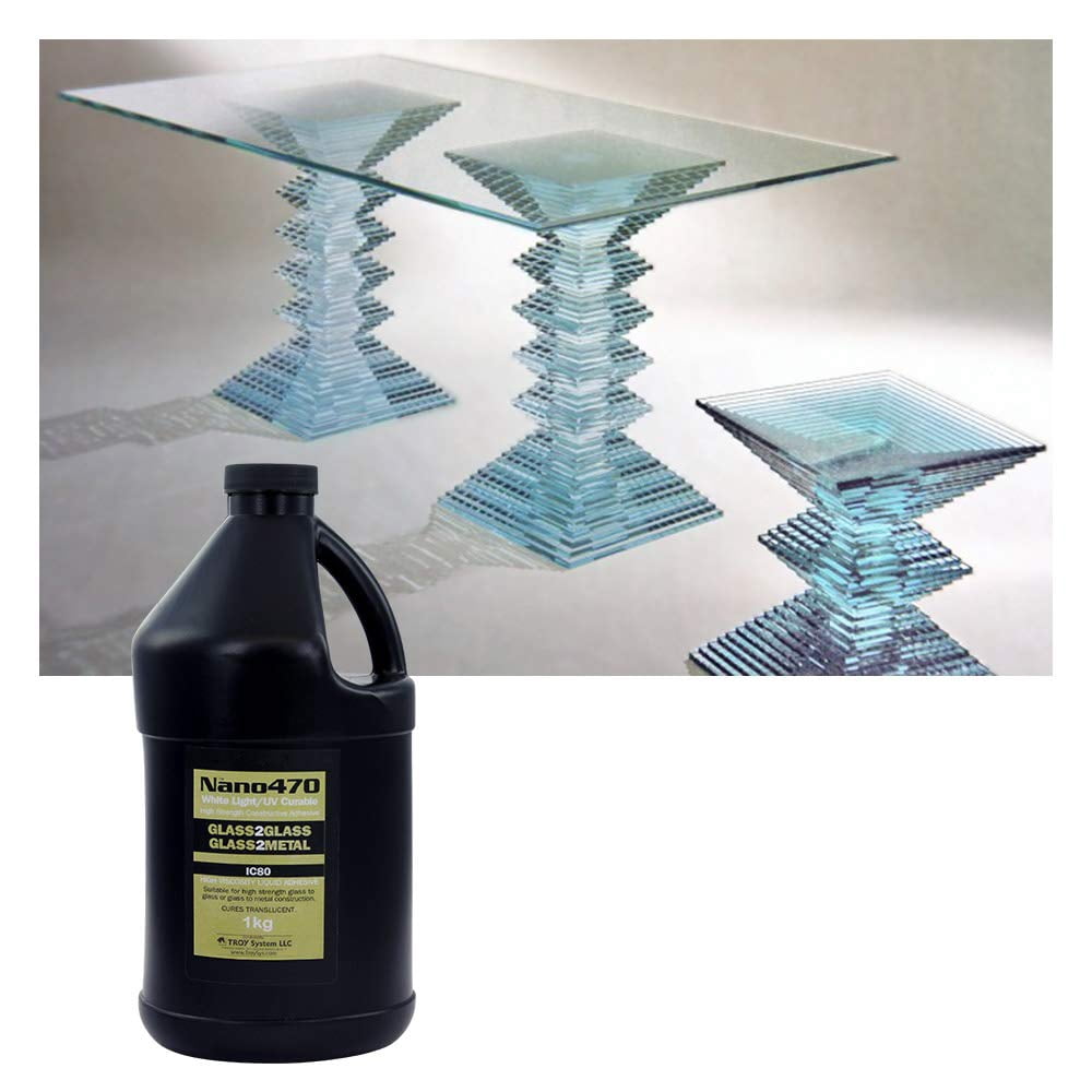 Dulles Glass Nano 470 - Glass and Metal Bond - Heavy Duty -1kg - Quick Cure Weight Bearing Strength