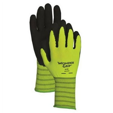 Wonder Grip WG310HVM Medium Green Wonder Grip High Visibility Latex Palm Gloves