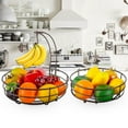 thumbnail image 4 of Fuleadture 2-Tier Countertop Fruit Basketswith Banana Holders in Kitchen for kitchen-Bronze, 4 of 6
