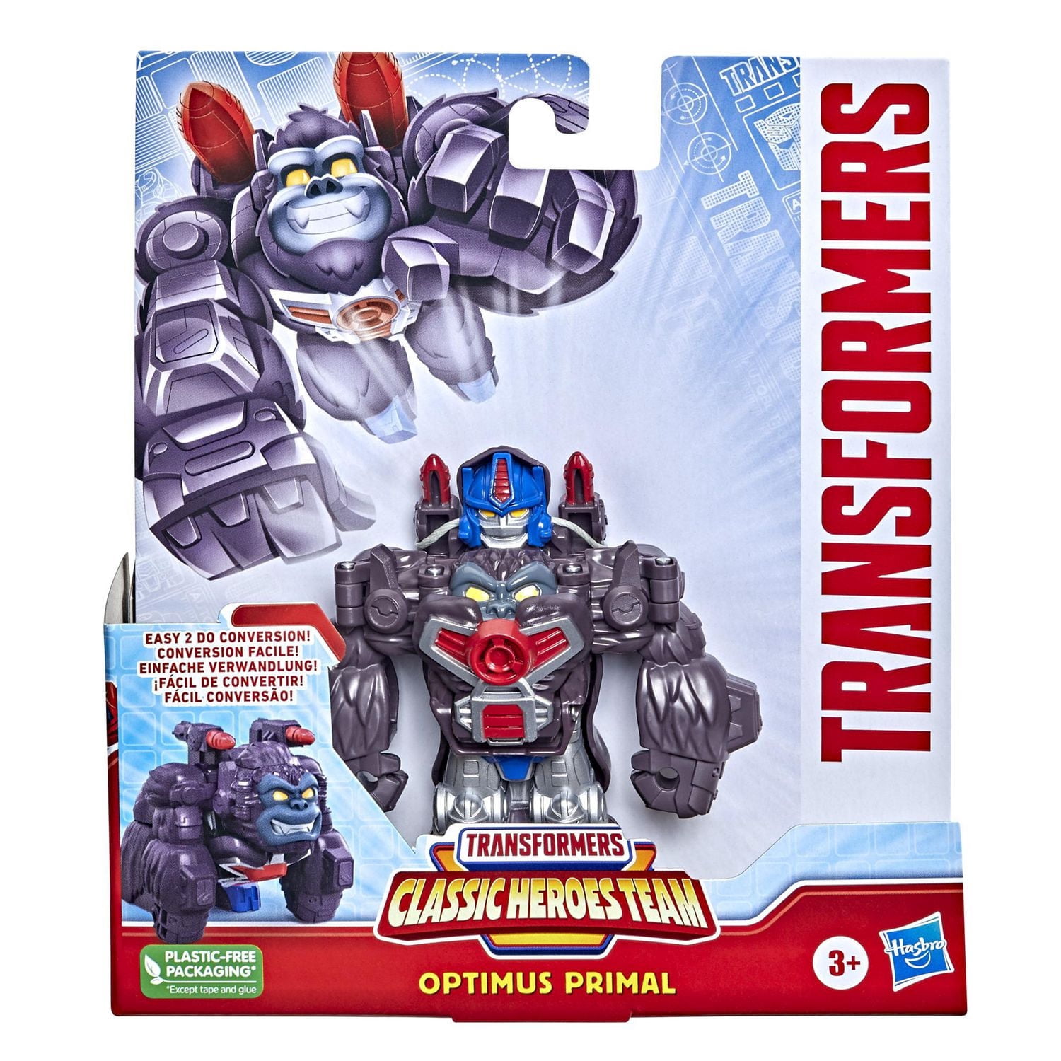 Transformers Classic Heroes Team Optimus Primal Converting Toy