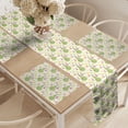 thumbnail image 2 of Ambesonne Fruit Table Runner & Placemats, Repetitive Zentangle Pears, Placemat 4 pcs + Runner 14"x90", Pastel Yellow Pale Green, 2 of 2