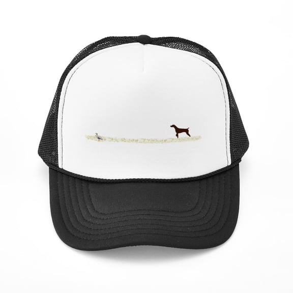 CafePress - Solid Liver GSP On Chukar - Adjustable Unisex Printed Trucker Hat with Mesh Back