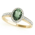 thumbnail image 6 of 1.75 Ct Diamond & Oval Shaped Green Amethyst Engagement/Wedding Ring - 10K Gold, 6 of 7