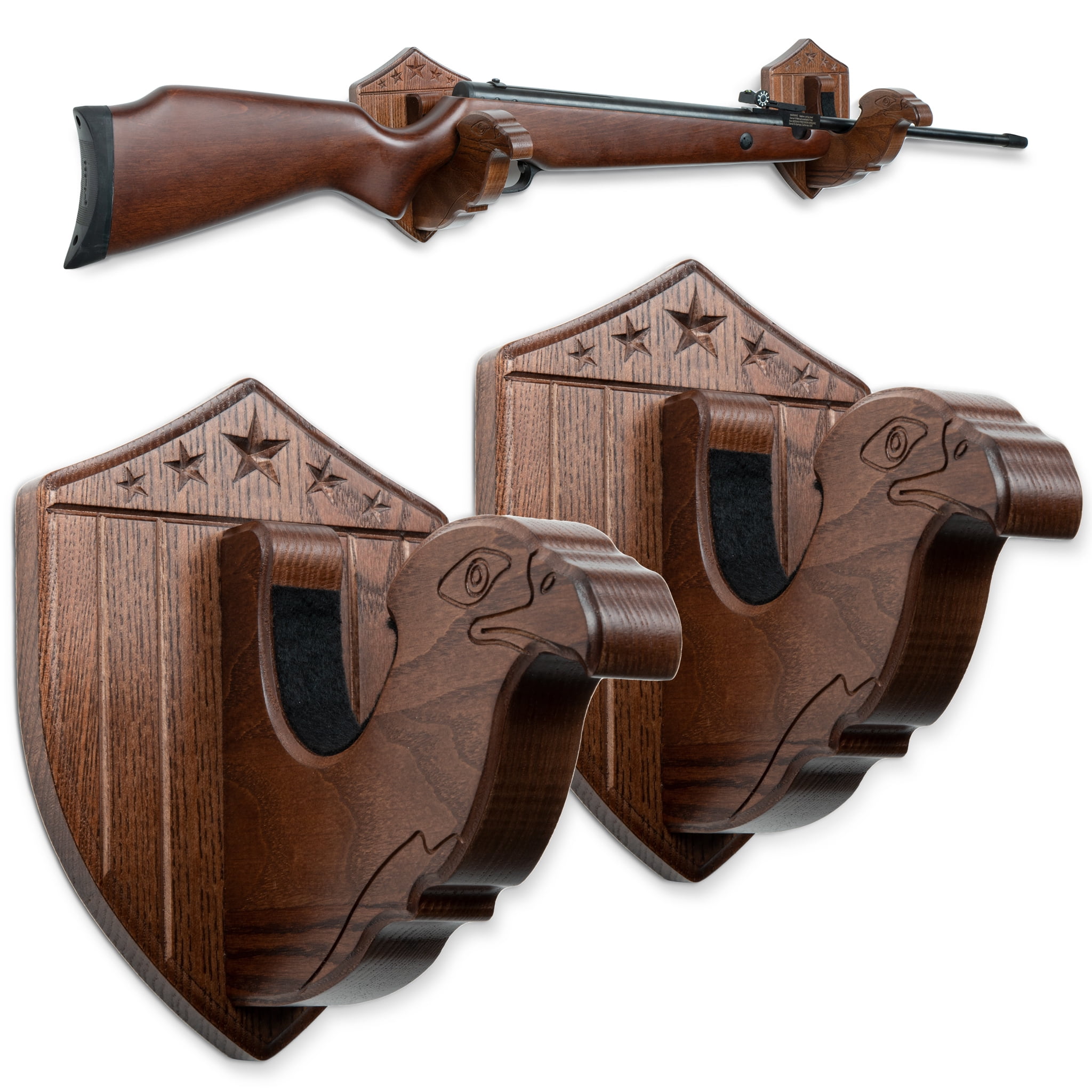 TESLYAR Gun Rack Wall Mount Hold Up Displays Horizontal Gun Rack and