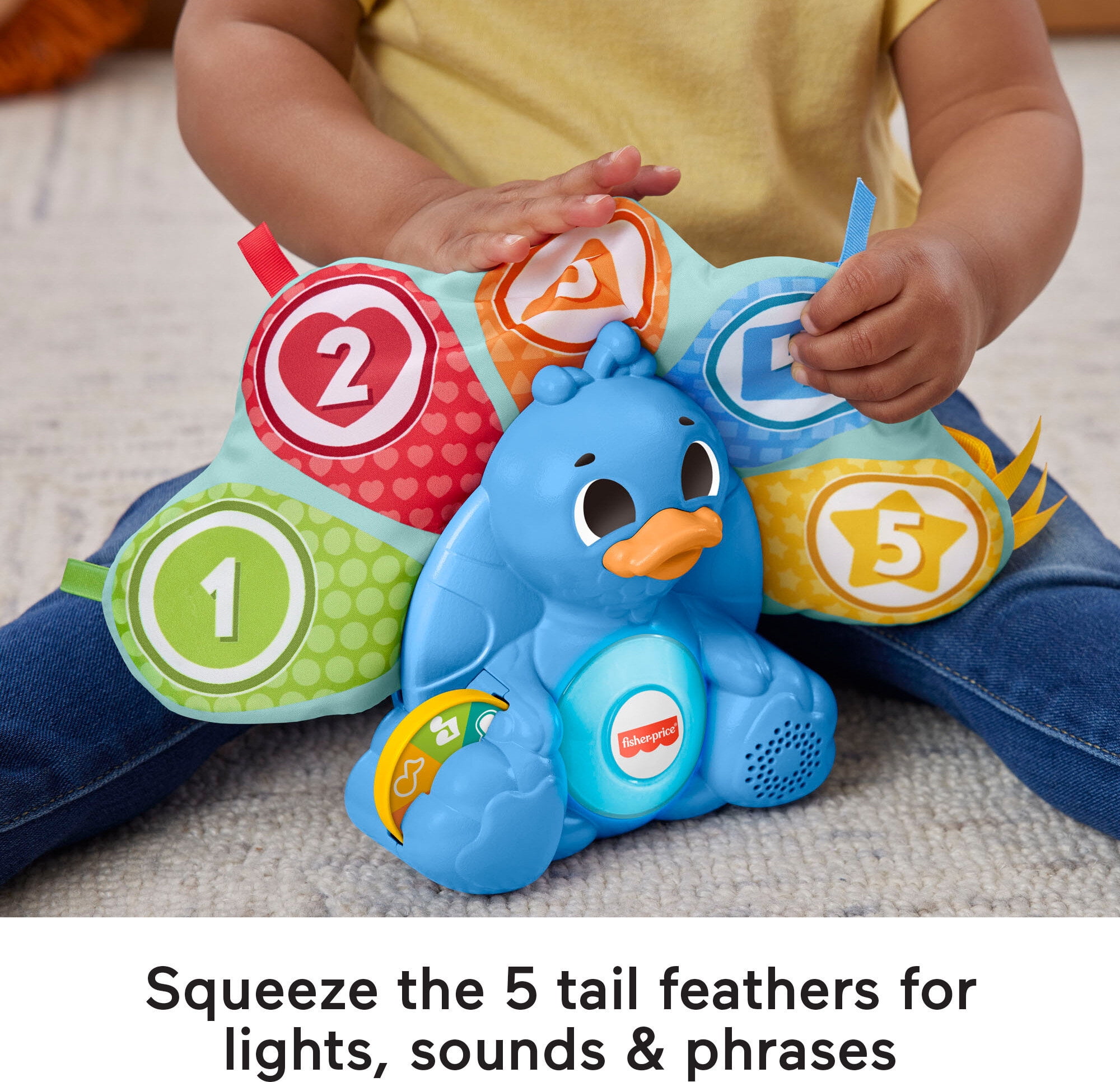 Fisher-Price Linkimals Counting & Colors Peacock Interactive Learning Toy for Infants & Toddlers
