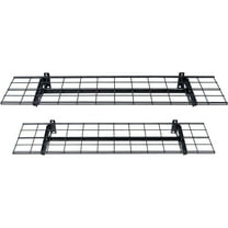 Garage Shelves Wall Mounted 2 Pack, 4x1 ft Heavy Duty Garage Storage, 400lbs Capacity, Metal Floating Shelves for Shop Shed, Tool Organization