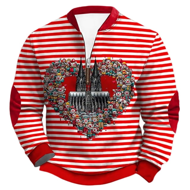 Camisa de Manga Larga de Poliéster Hombres Camuflaje Imprimir Media Cremallera Pullover de Cuello Redondo Casual Top Al Aire Libre Desgaste Diario Estilo Militar