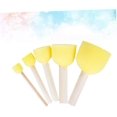 thumbnail image 5 of Round Sponge Tool Drawing Set - 15pcs Stencil Foam Brush with Wooden Handle, 5 of 5