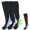 Blue Pink Green, variant on 3 Pairs Copper Compression Socks for Women & Men Circulation 15-20 mmhg - Better Blood Flow, Swelling, Best Support for Medical, Running, Nursing