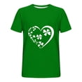 thumbnail image 3 of Blusas y camisas de manga corta con cuello redondo para hombre. Blusa de poliéster con hombros caídos y cuello redondo con estampado del Día de San Patricio., 3 of 3