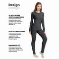 thumbnail image 3 of Womens 100% Merino Wool Base Layer Sets for Ski Lightweight Thermal Underwear, 3 of 6