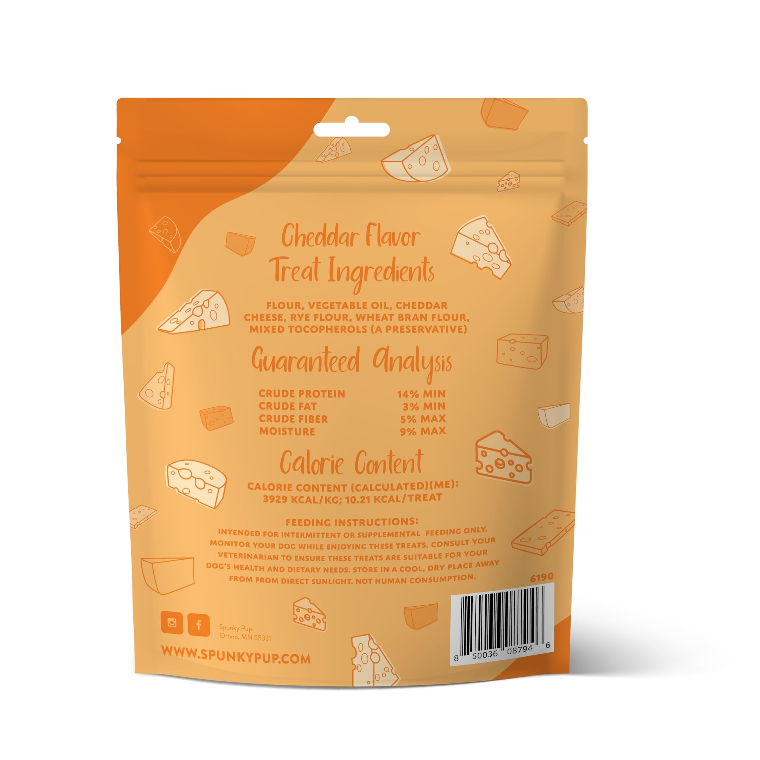 Spunky Pup D6190 6ct 10oz Cheddar Crunch Biscuits