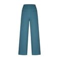thumbnail image 4 of Gaecuw Linen Pants for Women Wide Legged Pants Relaxed Fit Long Pants Lounge Trousers Sweatpants Casual Loose Baggy Pants High Waisted Linen Summer Ankle Length Workout Pants with Pockets Solid Pants, 4 of 7