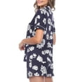 thumbnail image 3 of White Mark Women's Short Sleeve Floral Pajama Set, 3 of 5