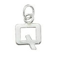 thumbnail image 1 of Sterling Silver 30" .8mm Box Chain Lined Letter Q Pendant Necklace, 1 of 2