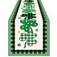 thumbnail image 2 of Reduced Price Green Home Decor St. Day Table Decor Linen Jute Fabric for Spring Festival Home Kitchen Dining Party Decoration, 2 of 9
