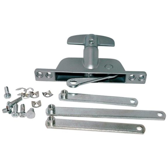 Barton Kramer Silver Aluminum Left & Right Jalousie Window Operator Kit - Silver