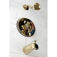 thumbnail image 4 of Kingston Brass KB8632DFL Tub and Shower Faucet, Polished Brass, 4 of 5
