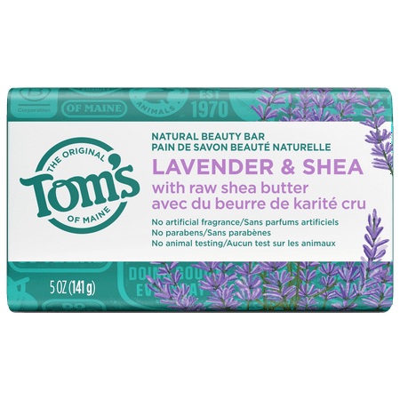 Tom's of Maine Natural Bar Soap, Lavender & Shea with Raw Shea Butter, 5 oz
