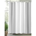 thumbnail image 2 of Grey Striped Shower Curtain Set, Waterproof Shower Curtains for Bathroom, Modern White Striped Abstract Art Aesthetics Washable Fabric Cloth Bath Curtain for Bathtub with Hooks 48x72 Inches, 2 of 6