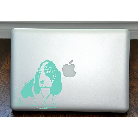 Basset Hound Mint Decal for 13" Macbook