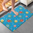 thumbnail image 4 of Pioneer Flower Floral Print Pattern Bathroom Rugs Mat, Non Slip Microfiber Bathroom Rug with Rubber Backing, Soft Mats for Bathroom Floor Tub Shower, 20"x32", 4 of 5