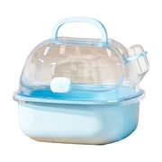 Btomtd Portable Hamster Cage Bird Carrier Small Animals Travel Backpack With Water Bottle Acrylic Transparent Small Pet Carrier Lightweight Escape Proof Pet Box