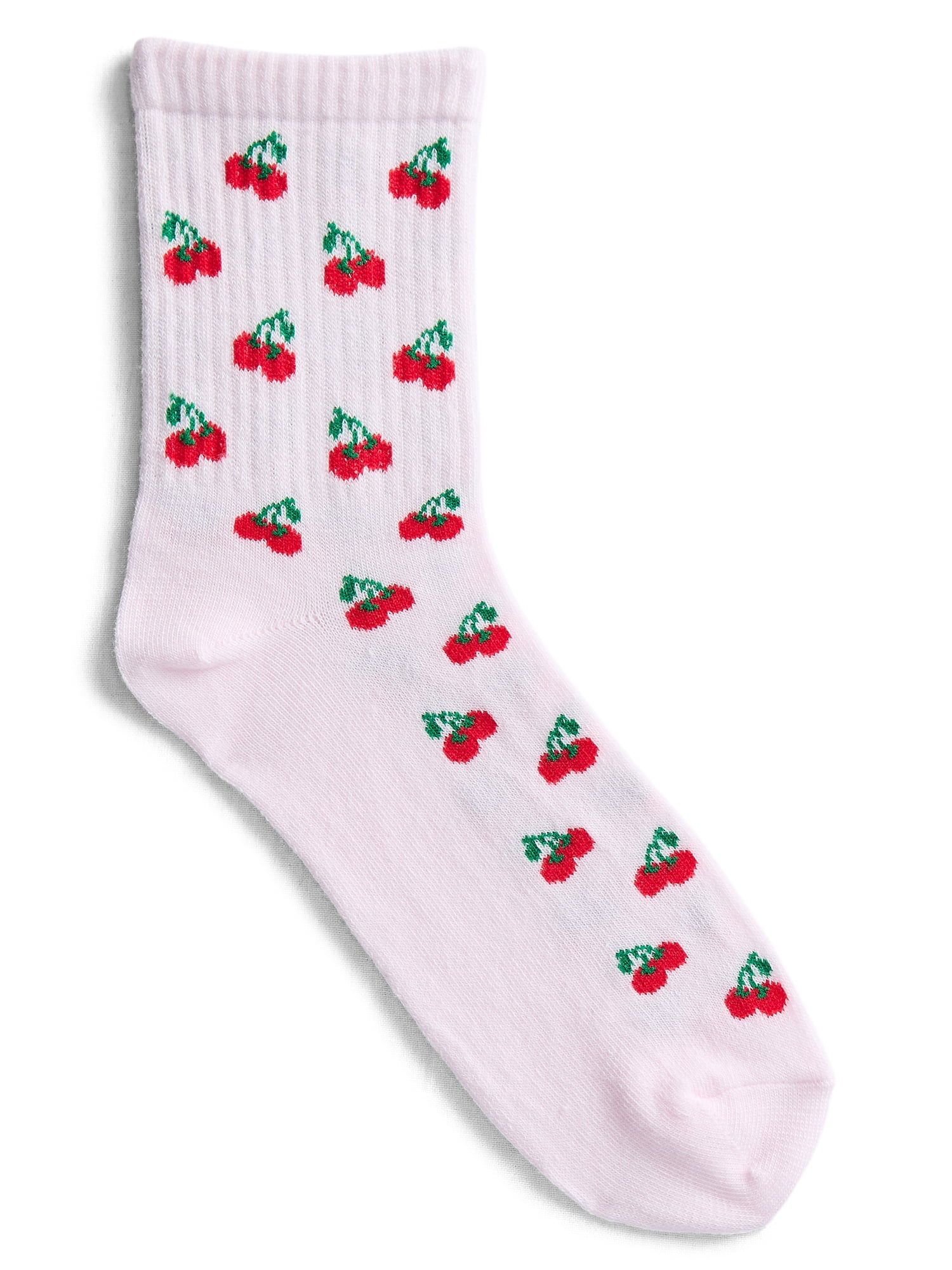 No Boundaries Embroidered Mid Crew Socks, 6-Pack, Women's, Shoe Sizes 4-10