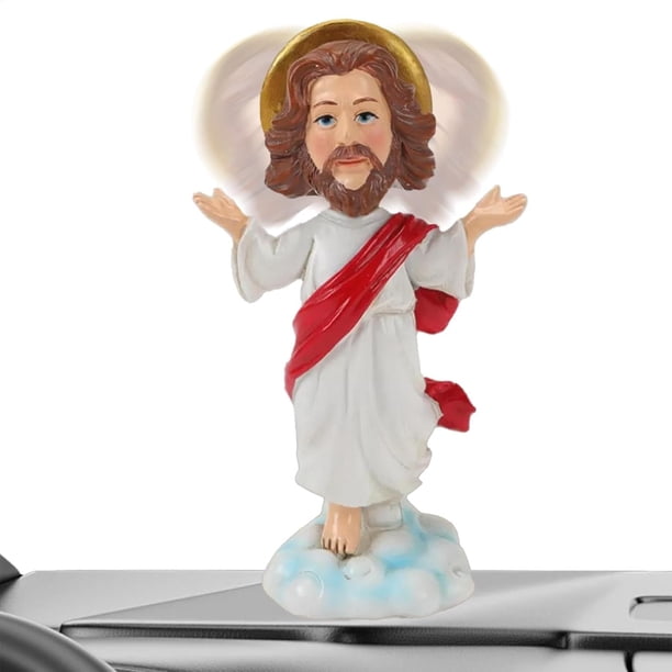 Statue Jésus Méditation 6 Pouces Résine - Figurine Ornement Bureau Maison Décoration Spirituelle