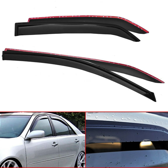 ALL-CARB Smoke Side Window Visors Rain Guard Shade Deflector Replacement for 2009-2013 Toyota Corolla
