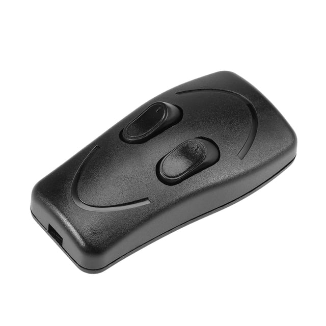 Interruptor de cordón en línea Uxcell AC 250V 1A Dúplex On-Off para lámpara de mesa de dormitorio luz de escritorio negro
