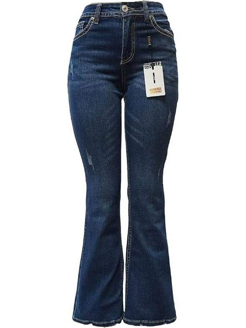 パンツ V-line waist ribbon flared denim Denim Pencil Jean Pants Streetwear | Low Waist Vintage Flare