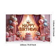 thumbnail image 3 of Decorative Balloons Happy Birthday Banner Floral Design Gift Boxes for Party Celebration Indoor Decoration, 3 of 7