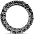 thumbnail image 3 of Pompeii 5ct Round Black Diamond Eternity Womens Wedding Ring 14K Black Gold Wedding Band, 3 of 4