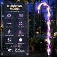thumbnail image 5 of 30" 10PK 120LED Christmas Candy Cane Pathway Lights Outdoor Yard Decoration 8 Lighting Modes Flashing Outdoor Thicken Lighted Christmas Candy Decor for Garden, 5 of 11